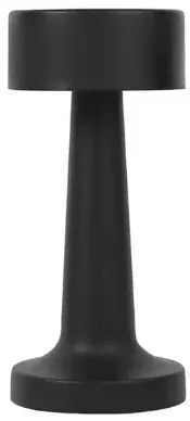 SE LED 23 AKIRA BLACK TABLE BATTERY LAMP LED RECHARGEABLE 10x23cm 3W 3000K 1000mah CHARGING TI