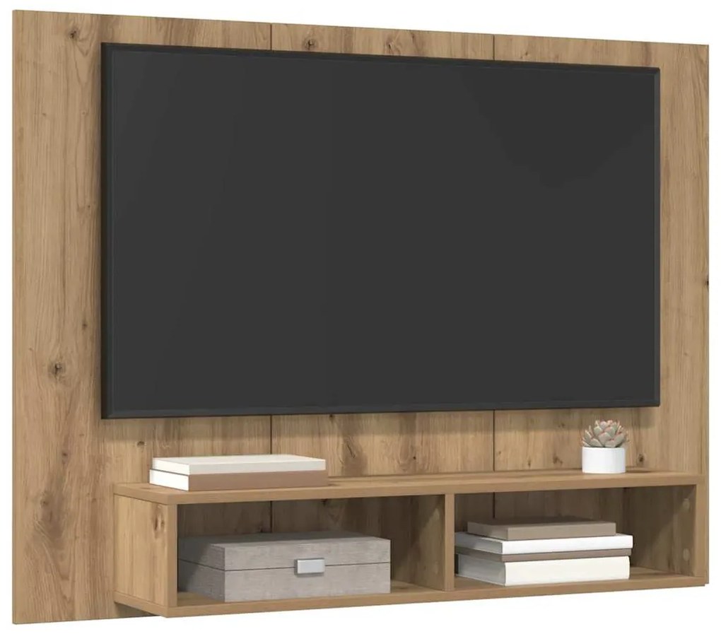 vidaXL Τηλεοπτική Κάβα Τοίχου artisan δρυς 120 x 23.5 x 90 εκ.
