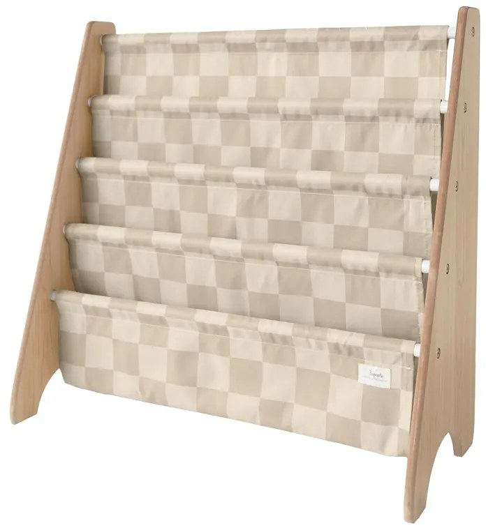 3Sprouts Βιβλιοθήκη από ανακυκλωμένο ύφασμα Checkerboard beige