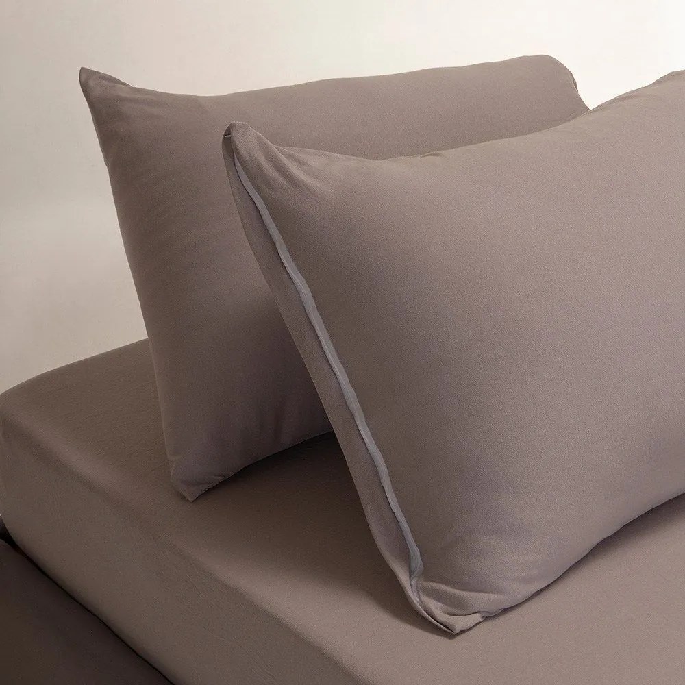 Κατωσέντονο Jersey Με Λάστιχο (Σετ 2τμχ) Grey Melinen Μονό 100x225cm 100% Cotton