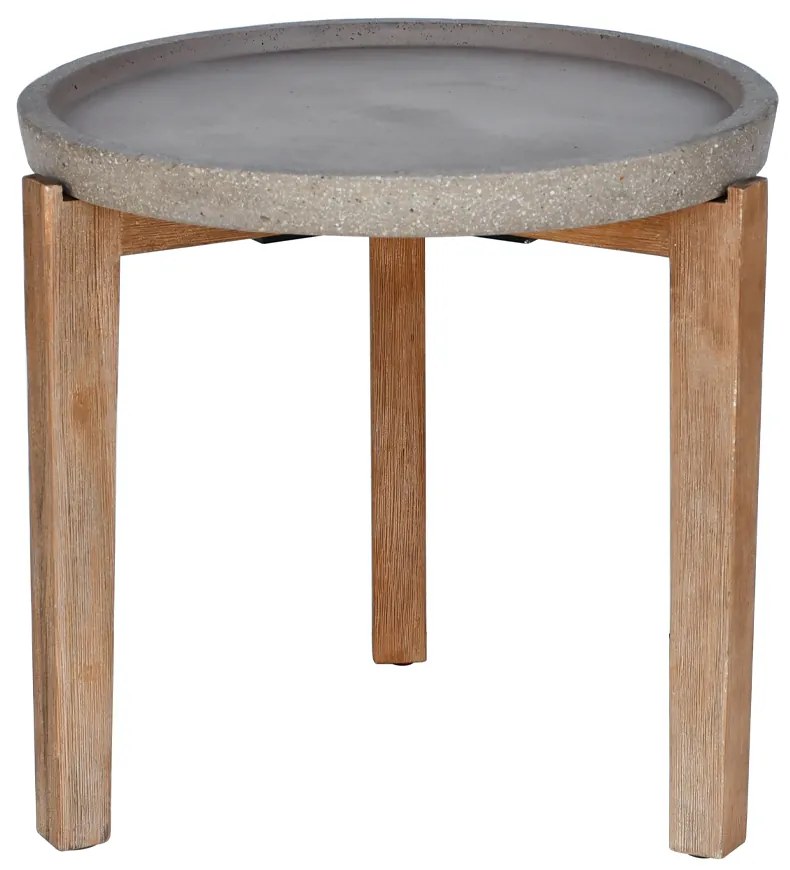 ORRIN COFFEE TABLE ΚΑΦΕ ΦΥΣΙΚΟ 53x53xH48cm