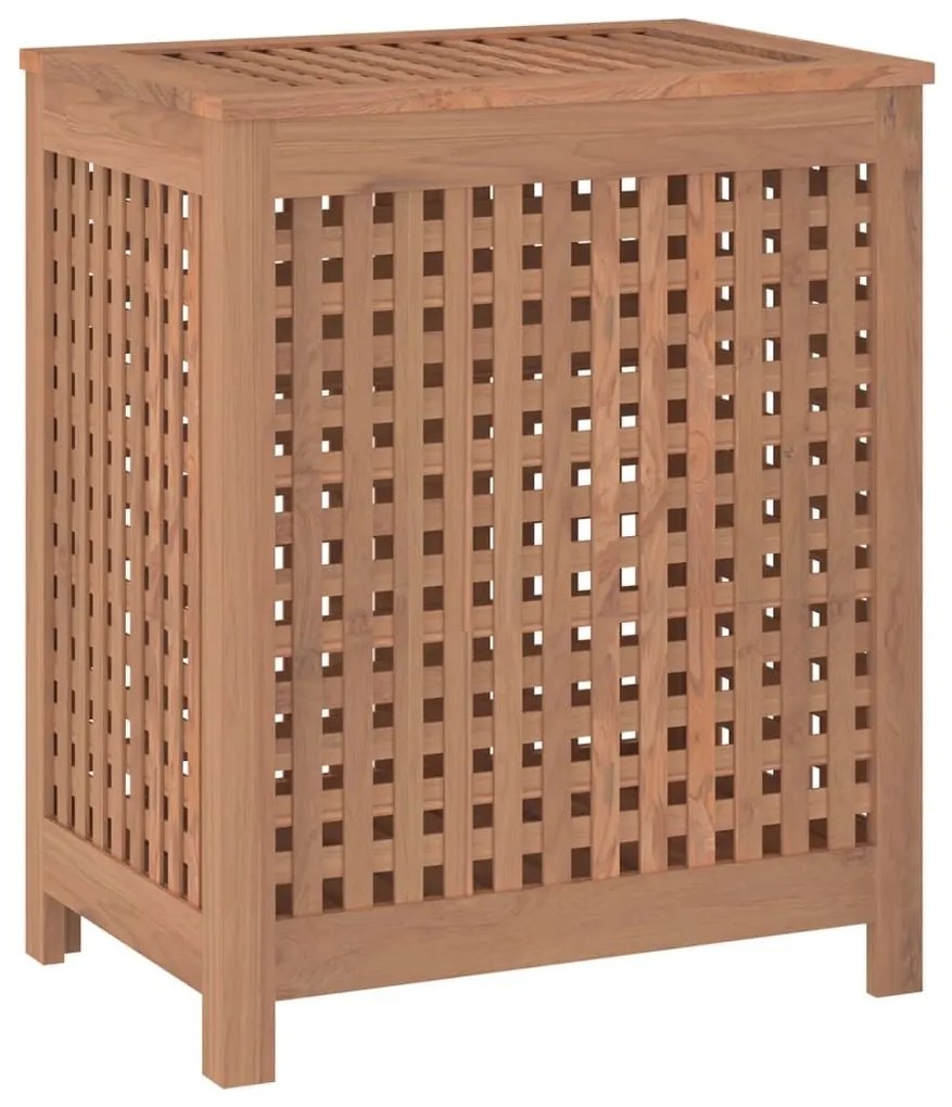 Καλάθι Άπλυτων 50x35x60 εκ. από Μασίφ Ξύλο Teak - Καφέ