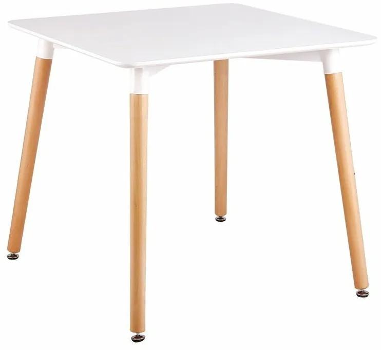 Τραπέζι Mesa 357, Άσπρο, 73x80x80cm, 14 kg, Ινοσανίδες μέσης πυκνότητας, Ξύλο, Ξύλο: Δρυς | Epipla1.gr