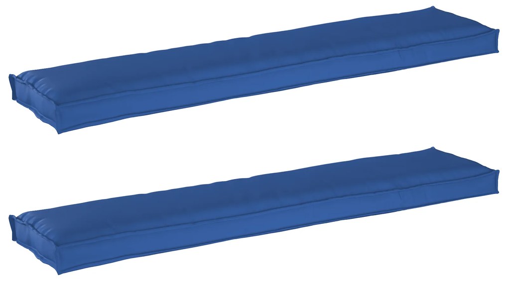 vidaXL Σετ Μαξιλαριών Πάγου 2 pcs Μπλε Ρουά 180 x 40 x 8 εκ.