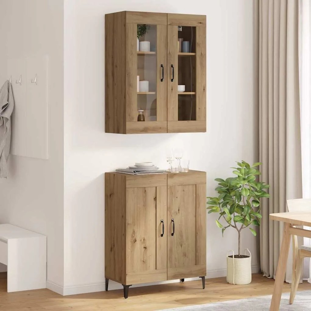 vidaXL Highboard Artisan Oak 69,5 x 34 x 180 εκ. Επεξεργασμένο ξύλο
