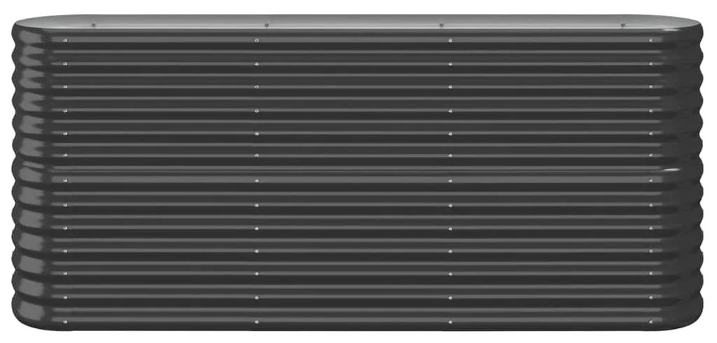 Ζαρντινιέρα Ανθρακί 152x40x68 εκ Ατσάλι με Ηλεκτρ. Βαφή Πούδρας - Ανθρακί