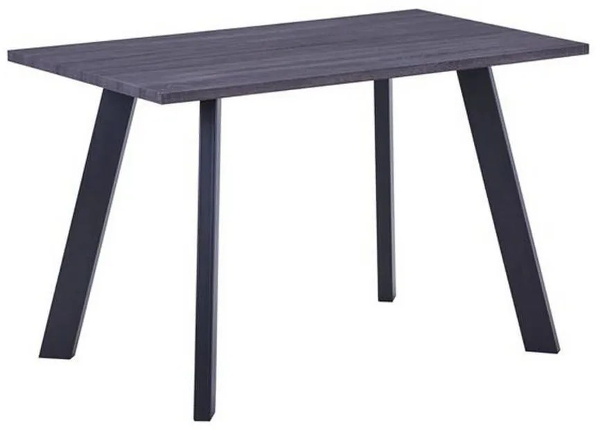Τραπέζι Baxter ΕΜ820,2 120x70x75cm Grey Walnut-Black Melamine, Metal