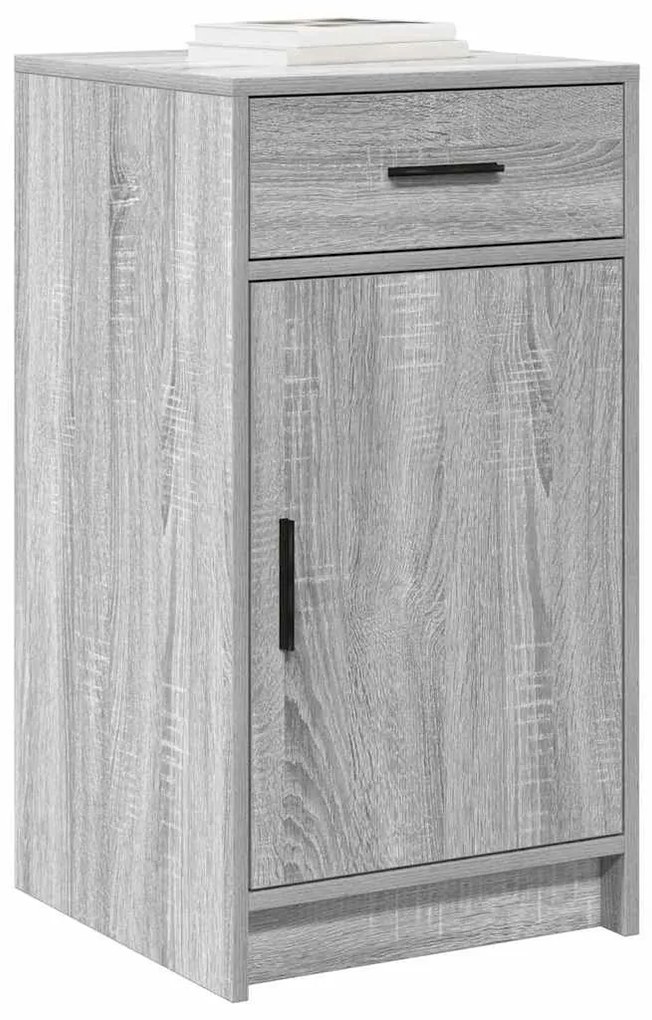 vidaXL Πλαϊνό γραφείο με συρτάρι Γκρίζο Σονομα 40 x 40.5 x 75 εκ