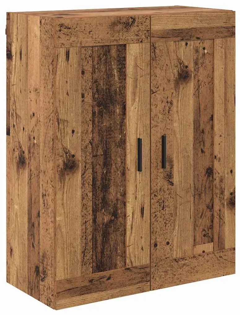 vidaXL Highboard με συρτάρι 2 pcs Παλιό Ξύλο Σύνθετο Ξύλο και Γυαλί