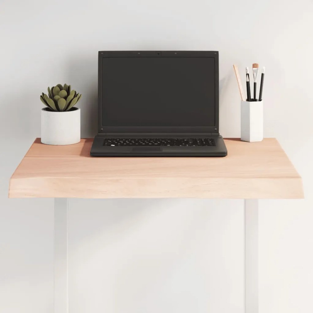 vidaXL Επιφάνεια Τραπεζιού 60x50x(2-4)εκ Ακατέργαστο Μασίφ Ξύλο Δρυός