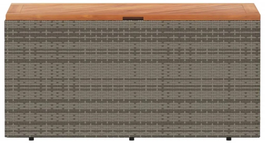 vidaXL Κουτί Αποθ. Κήπου Γκρι 110x50x54 εκ. Συνθ. Ρατάν/Μασίφ Ακακία
