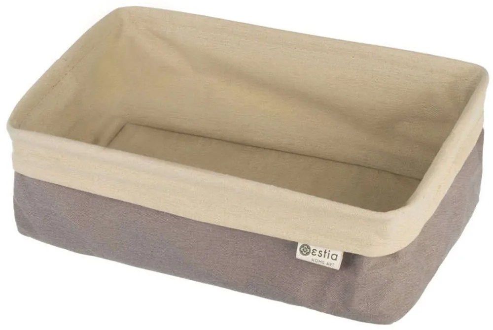 Καλάθι Αποθήκευσης Fjord 02-19464 30x20x10cm Beige-Taupe Estia Πολυέστερ