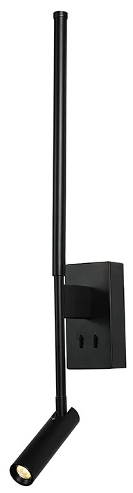 Φωτιστικό Επίτοιχο Aca HM616LEDWBK Μαύρο Ματ (Black Mat) 3000K