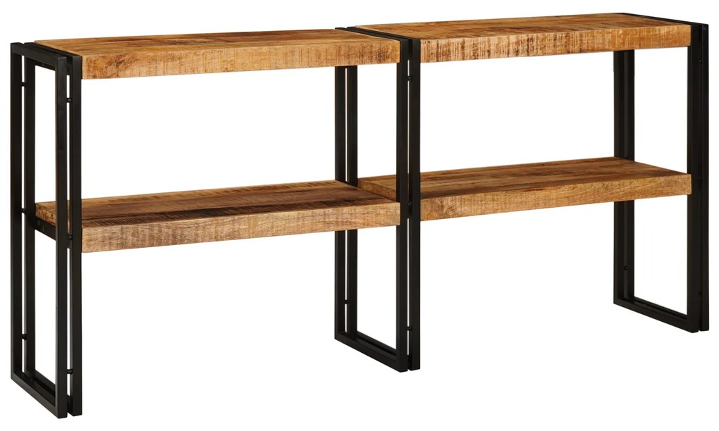 vidaXL Τραπέζι Κονσόλας 160x33x75 εκ Μασίφ Τραχύ Ξύλο Μάνγκο