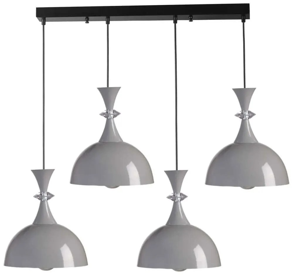 Φωτιστικό Οροφής - Ράγα 534LUN3901 80x20x70cm 4xE27 40W Grey Opviq