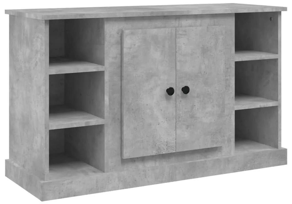 vidaXL Μπουφές Γκρι Σκυροδέματος 100x35,5x60 εκ. Επεξεργασμένο Ξύλο