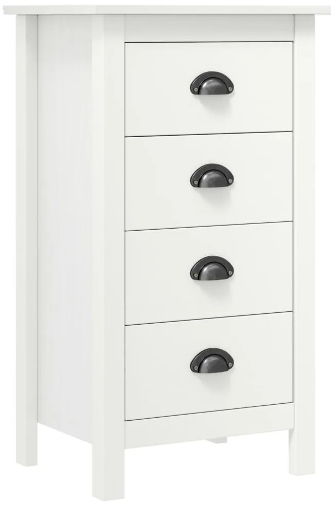vidaXL Μπουφές Hill Λευκός 46x35x80 εκ. από Μασίφ Ξύλο Πεύκου