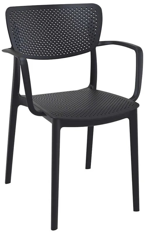 Πολυθρόνα Πολυπροπυλενίου Loft Black 54X53X82εκ.