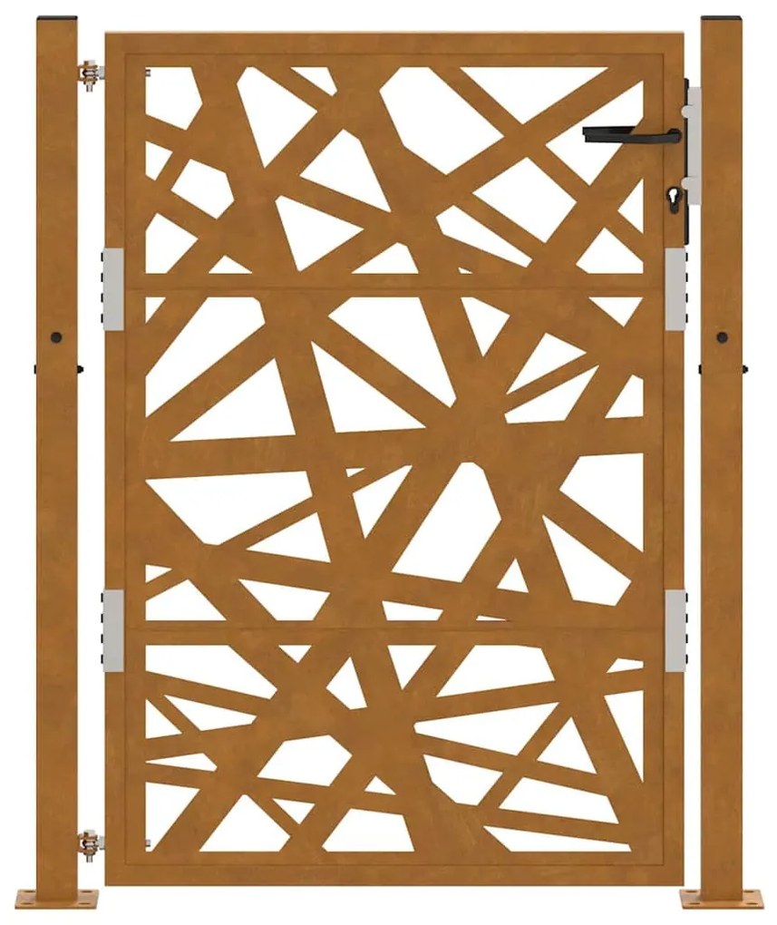 Πύλη κήπου 105x130 cm από χάλυβα καιρικές συνθήκες Light Design - Καφέ