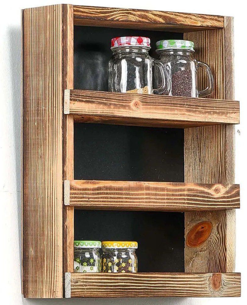 Ράφι Μπαχαρικών 281MST2326 34x8x28cm Natural Aberto Design Ξύλο