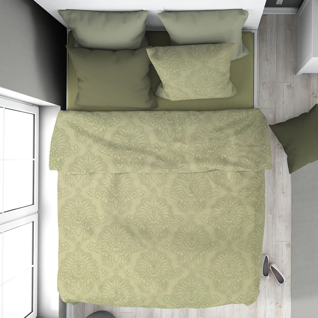 Σεντόνια Υπέρδιπλα (Σετ 220x240) Dimcol Άρτεμις 704 Light Olive