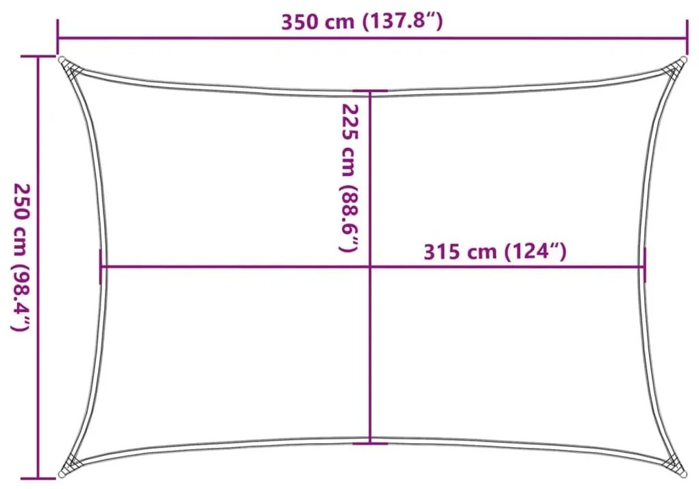 Πανί Σκίασης Μαύρο 2,5 x 3,5 μ. από HDPE 160 γρ./μ² - Μαύρο