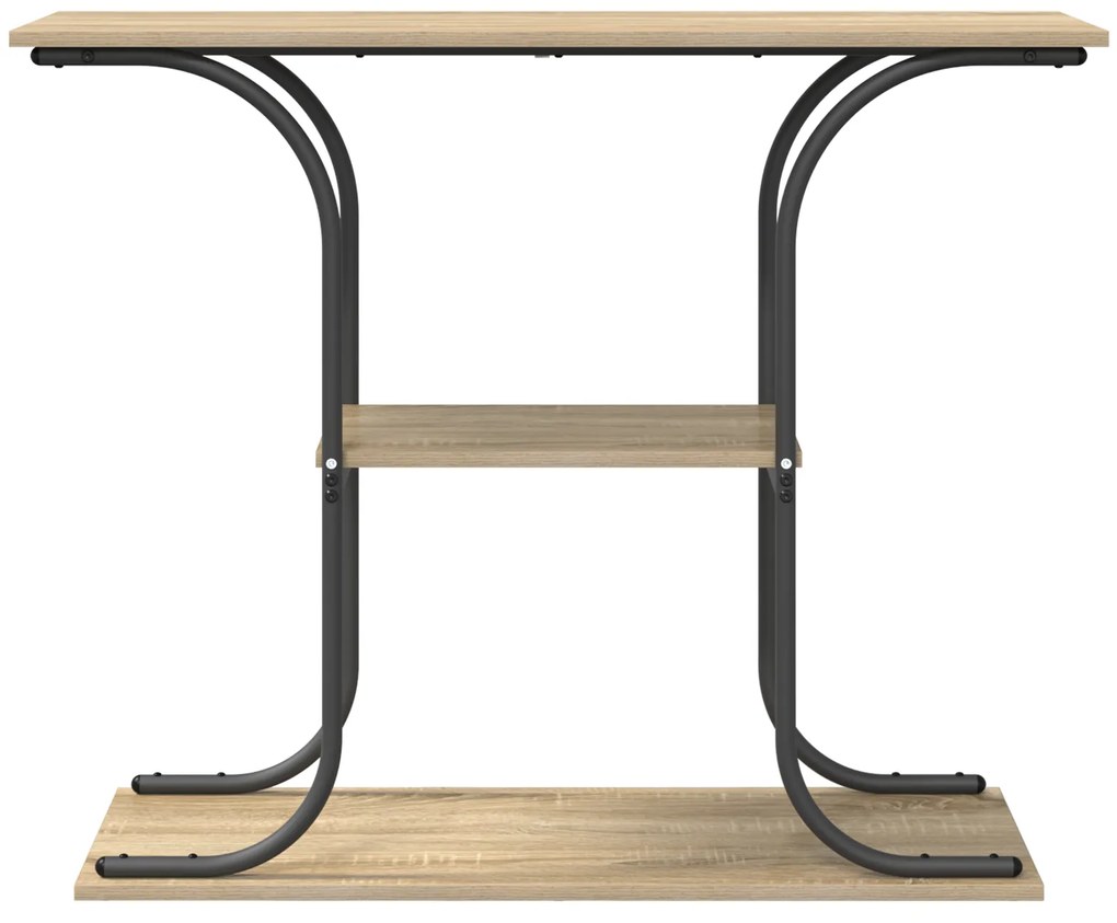 vidaXL Τραπέζι κονσόλας με ράφι Sonoma Δρυς 101 x 35 x 80.5 εκ