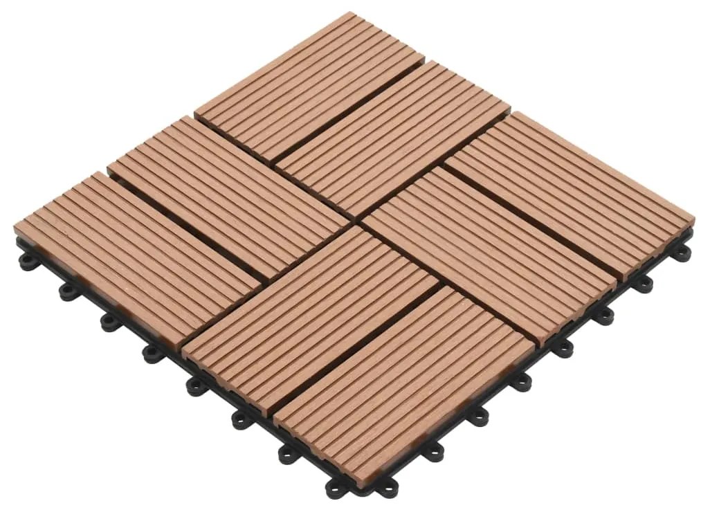 vidaXL Πλακάκια Deck 22 τεμ. Καφέ 30 x 30 εκ. 2 μ² από WPC