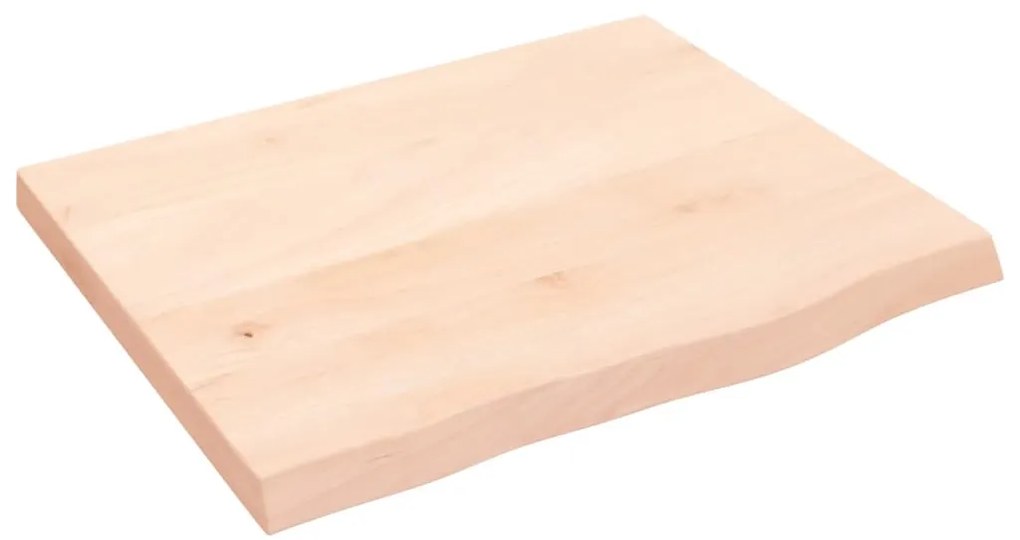 vidaXL Επιφάνεια Τραπεζιού 60x50x(2-4) εκ Ακατέργαστο Μασίφ Ξύλο Δρυός