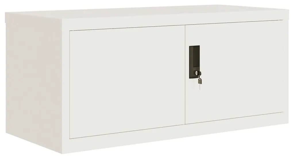 vidaXL Αρχειοθήκη Λευκή 90 x 40 x 145 εκ. από Ατσάλι