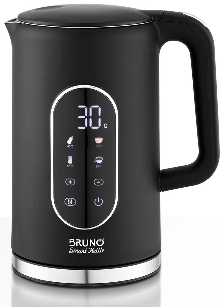 BRUNO Βραστήρας νερού προηγμένων λειτουργιών, ψηφιακός με διπλό τοίχωμα BRN-0245, 1.7L 2200W, μαύρος
