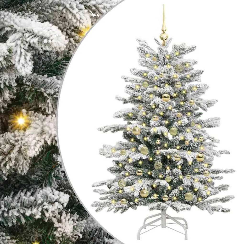 vidaXL Τεχνητό Χριστουγεννιάτικο Δέντρο με Άξονα Λευκό 150 cm