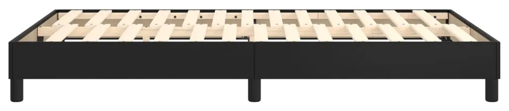 vidaXL Σκελετός Κρεβατιού με Ελατήρια Μαύρο 120 x 200 εκ. από Συνθετικό Δέρμα