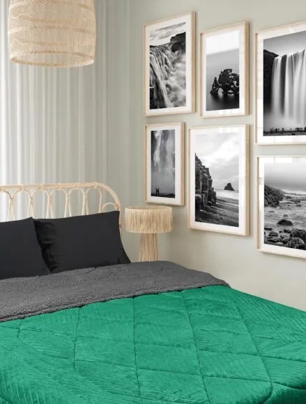 Κουβερτοπάπλωμα CHILL GREEN ANTHRACITE κουβερτοπάπλωμα-μονό-160-x-220-εκ