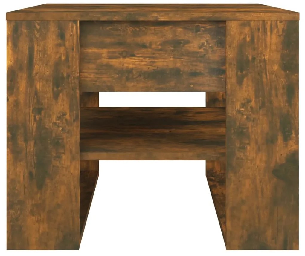 vidaXL Τραπεζάκι Σαλονιού Καπνιστή Δρυς 55,5x55x45 εκ. Επεξεργ. Ξύλο