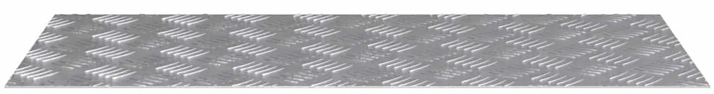 vidaXL Επιφάνειες Καρό 4 pcs Ασημί 90 x 40 cm Αλουμίνιο