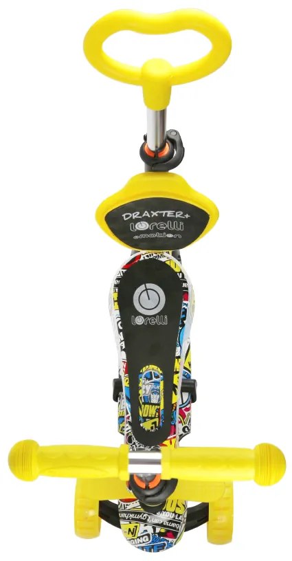 Παιδικό πατίνι Draxter Plus Scooter με κάθισμα και χειρολαβή γονέα Graffiti Smile 10390140019 Lorelli