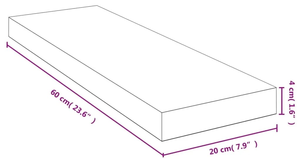 vidaXL Ράφι Τοίχου 60 x 20 x 4 εκ. από Μπαμπού