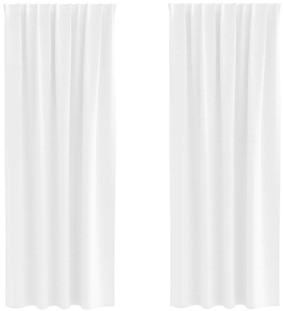vidaXL Κουρτίνες συσκότισης 2 pcs Καθαρό Λευκό 245 x 140 εκ.