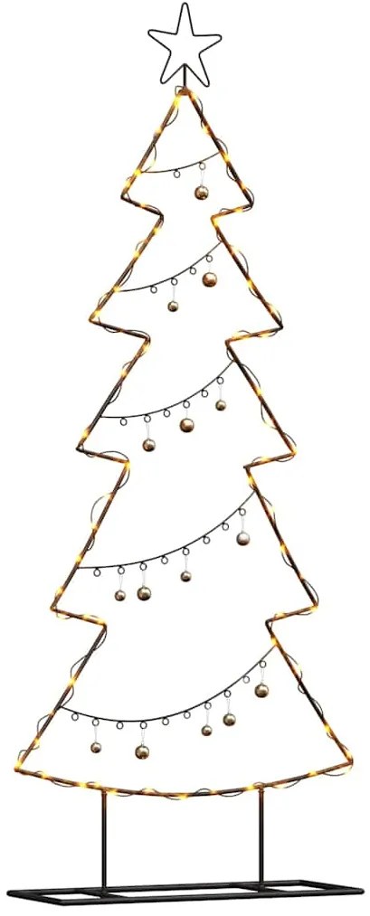 vidaXL Μεταλλικό χριστουγεννιάτικο δέντρο με βάση Μαύρο 150 cm Ατσάλι