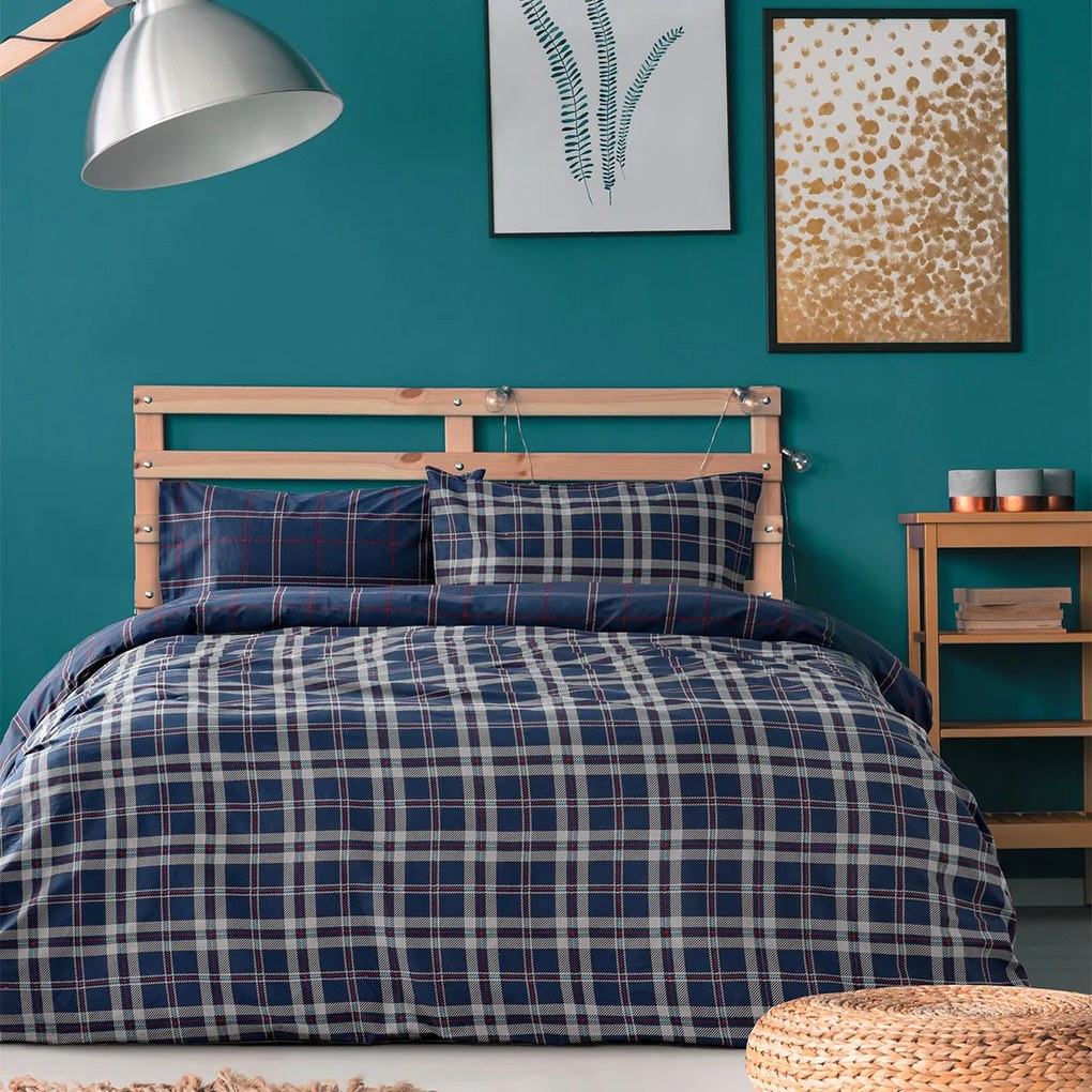 Σεντόνια Μονά (Σετ) Kocoon Olivia Blue Μπλε ΧΩΡΙΣ ΛΑΣΤΙΧΟ 160x270