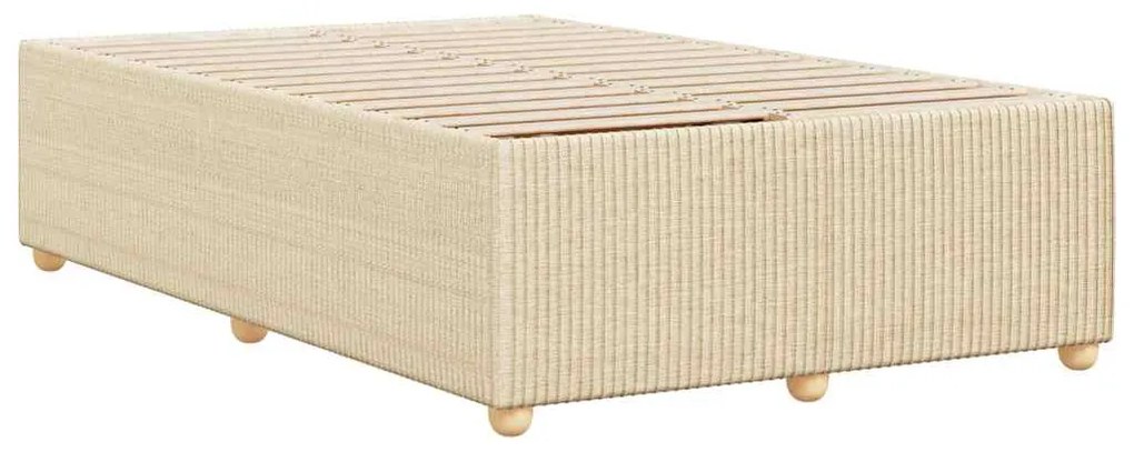 vidaXL Σκελετός Κρεβατιού Χωρίς Στρώμα Κρεμ 120x200 εκ. Υφασμάτινο