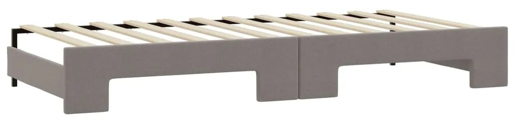 vidaXL Καναπές Κρεβάτι Συρόμενος Taupe 90x200 εκ. Ύφασμα & Συρτάρια