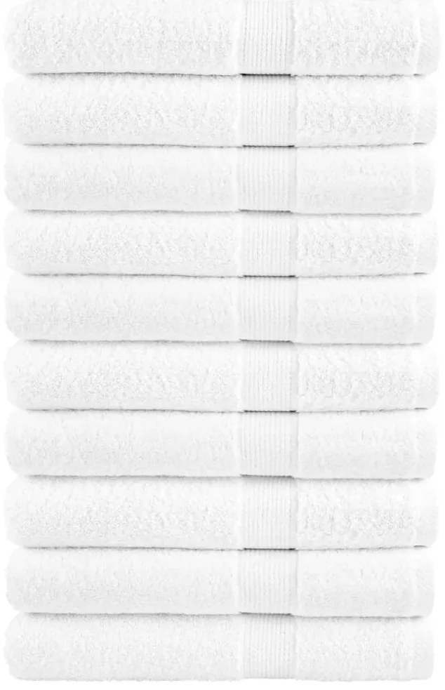 vidaXL Πετσέτες Σάουνας SOLUND 10 Τεμ Λευκές 80x200εκ. 600γρ/μ²