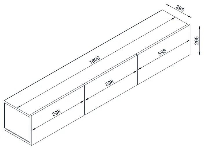 ΕΠΙΠΛΟ ΤΗΛΕΟΡΑΣΗΣ ΕΠΙΤΟΙΧΙΟ DAMLA MEGAPAP ΜΕ LED ΧΡΩΜΑ ΜΑΥΡΟ ΕΦΕ ΜΑΡΜΑΡΟΥ 180X29,5X29,5ΕΚ.
