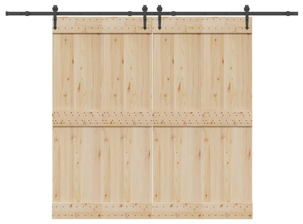 Μηχανισμός Συρόμενης Μεσόπορτας Μαύρος 305 εκ. Ατσάλινος