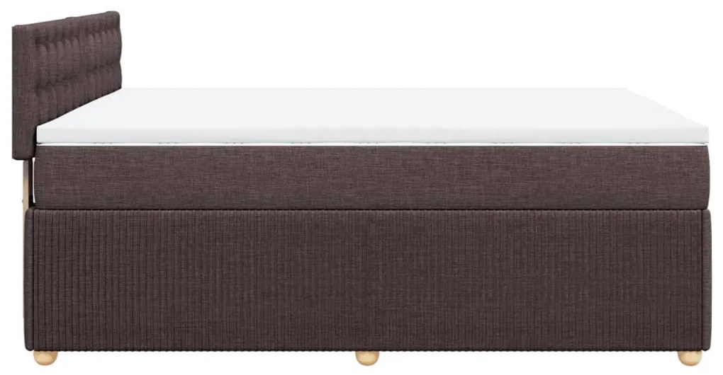 ΚΡΕΒΑΤΙ BOXSPRING ΜΕ ΣΤΡΩΜΑ ΣΚΟΥΡΟ ΚΑΦΕ 140X190 ΕΚ. ΥΦΑΣΜΑΤΙΝΟ 3289768