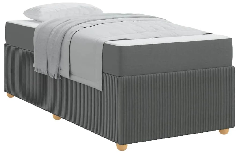 vidaXL Σκελετός Κρεβατιού Άλλο Σκούρο γκρι 80 x 200 cm ύφασμα