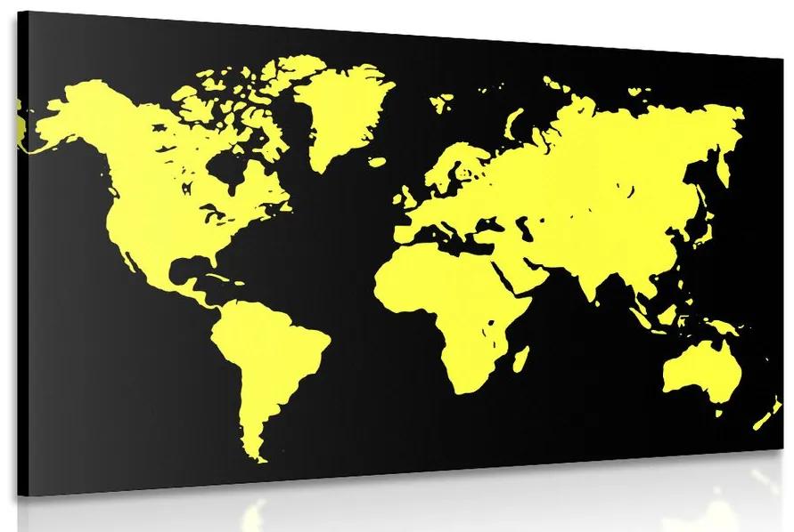 Εικόνα κίτρινου χάρτη σε μαύρο φόντο