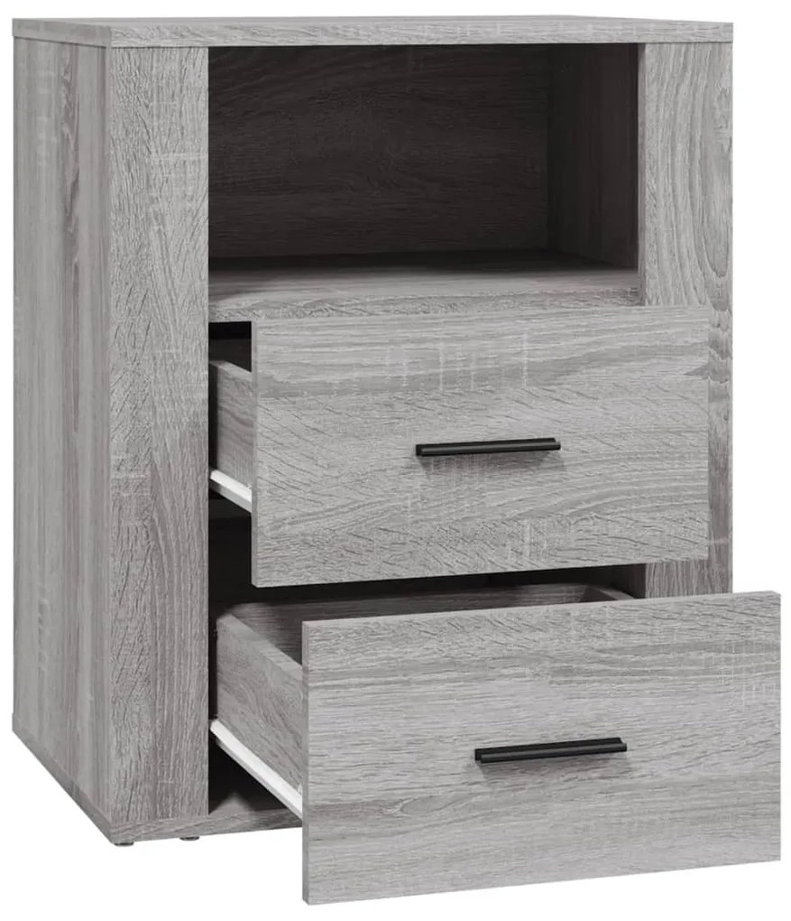 vidaXL Κομοδίνο Γκρι Sonoma 50x36x60 εκ. από Επεξεργασμένο Ξύλο
